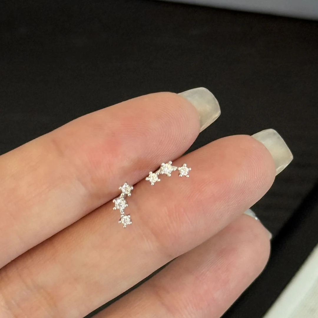 925银耳饰 【星星耳环】女甜美日韩耳饰耳骨夹网红轻奢气质迷你百搭