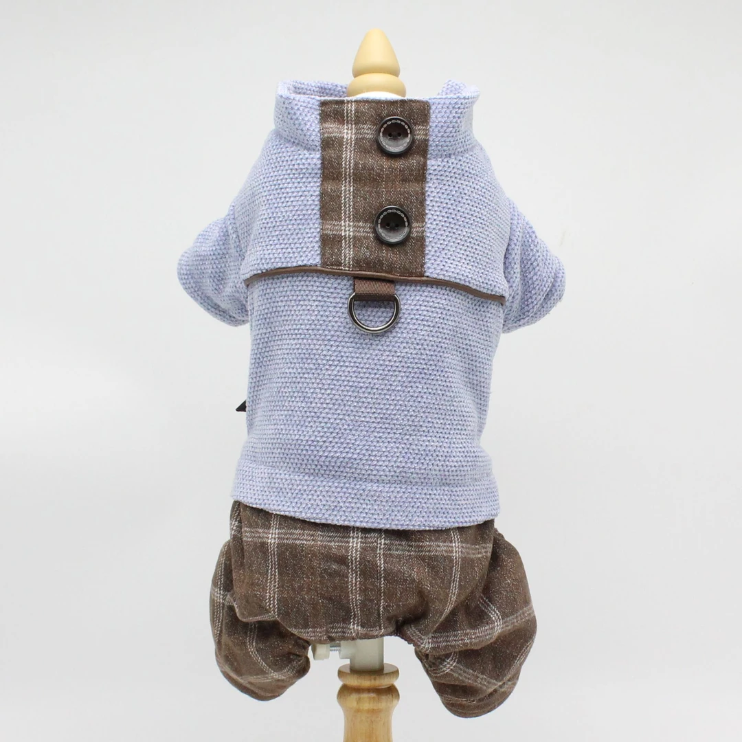 加厚保暖狗狗衣服泰迪幼犬秋冬装四脚衣小狗比熊博美宠物衣服1684