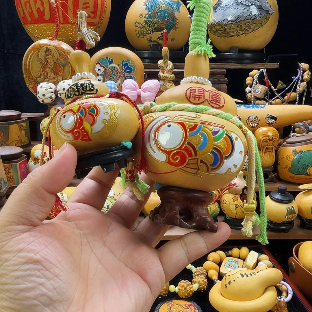 D**.葫芦福禄，葫芦小鱼