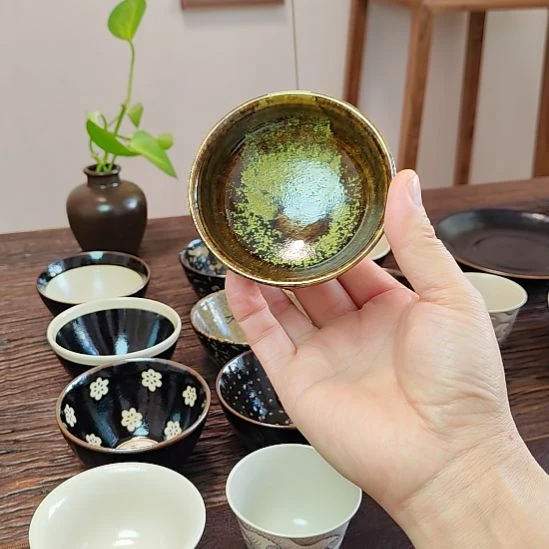 吉州窑原矿手工柴窑柴烧束口盏主人杯（瑕品福利）