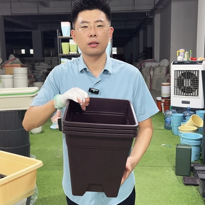 方盆口26高28紫砂色3只无托