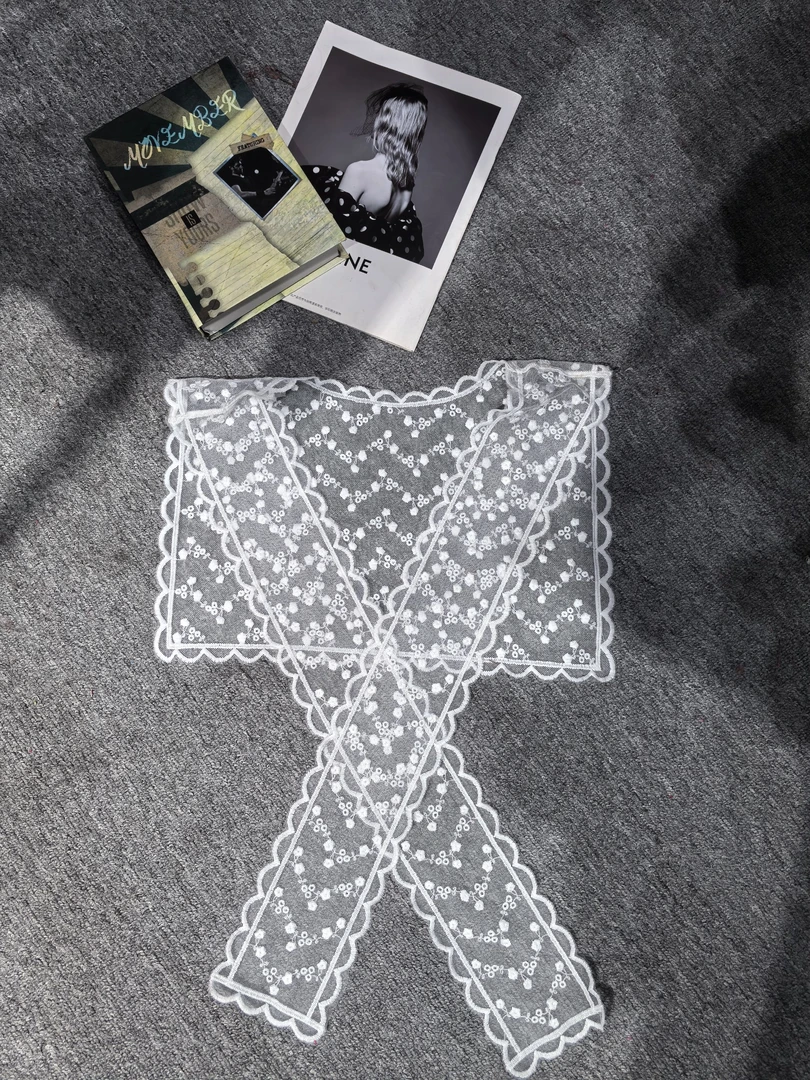 田园风百搭蕾丝花边小披肩腰带腰间配饰丝巾腰封女叠穿罩屁帘