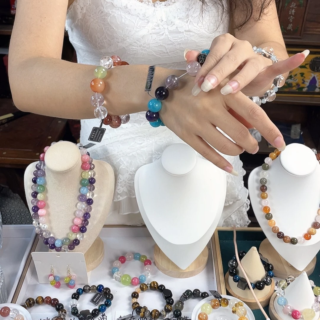 银S925镀金镶嵌手链水晶