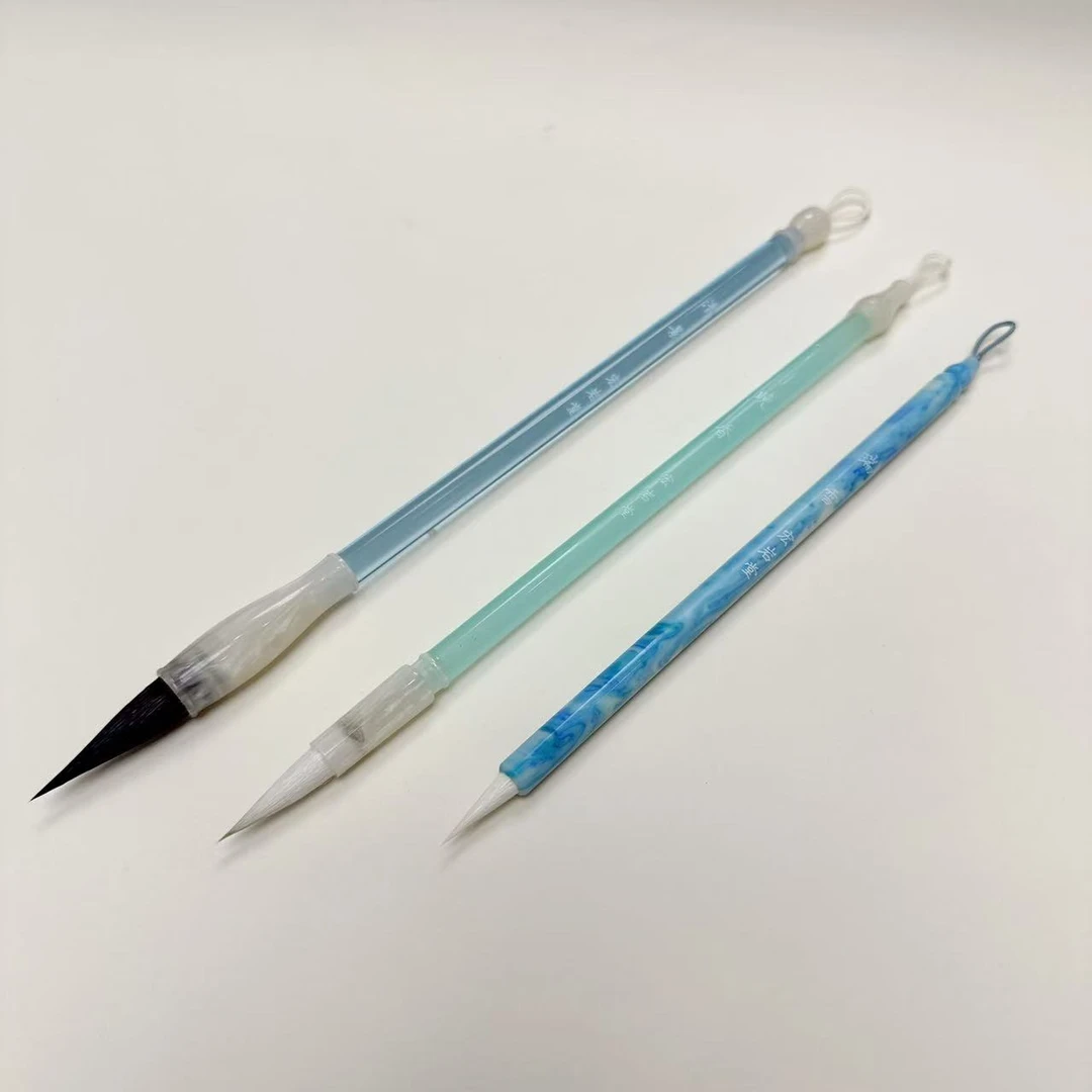 C301号 中小楷高货毛笔3支（清水试笔，蘸墨不退）