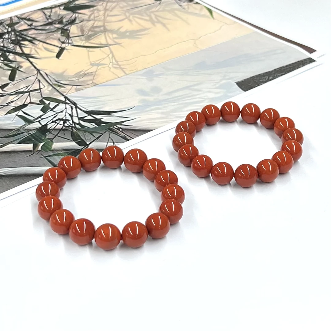 【小宝珠宝】20 T82196-南红单圈手串-多样性发一件-13mm