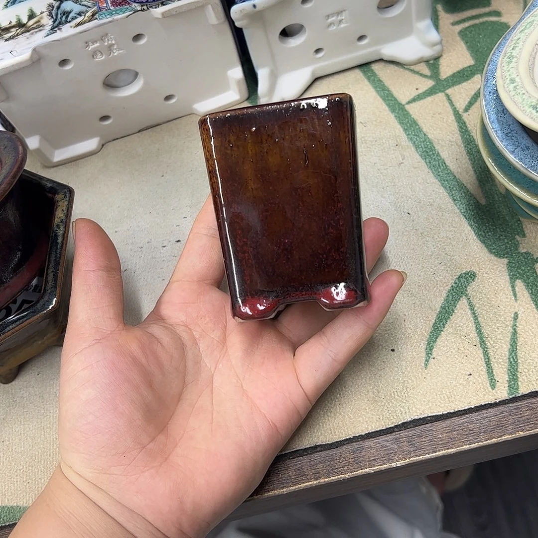 花盆紫砂077号瑕疵6/7cmm
