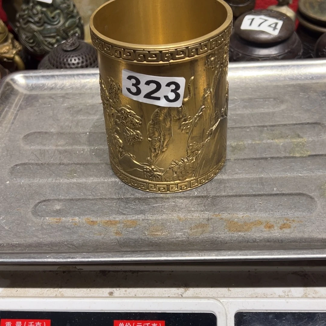 黄铜摆件，文房摆件