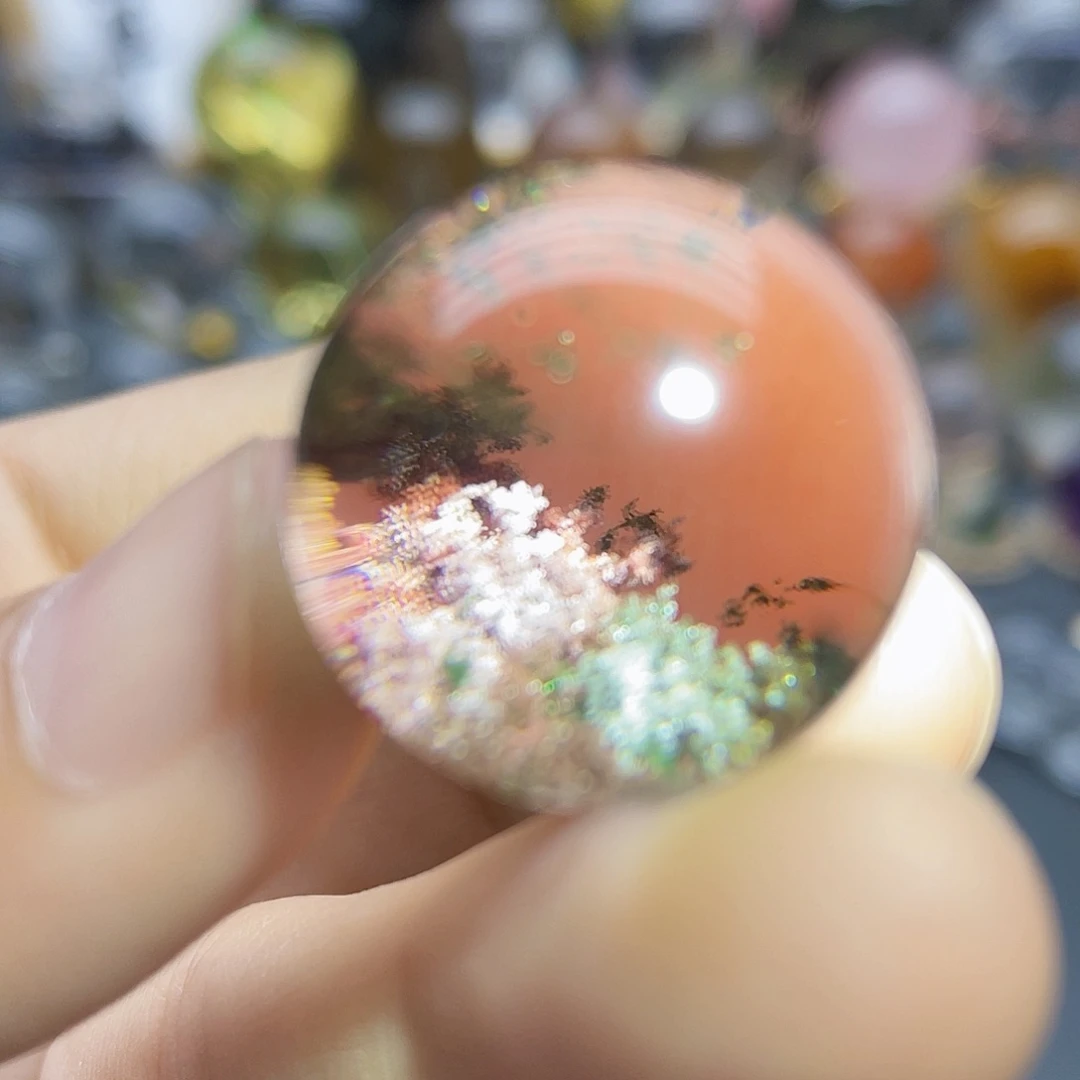 未镶嵌珠宝半成品水晶天然幽灵20.6mm
