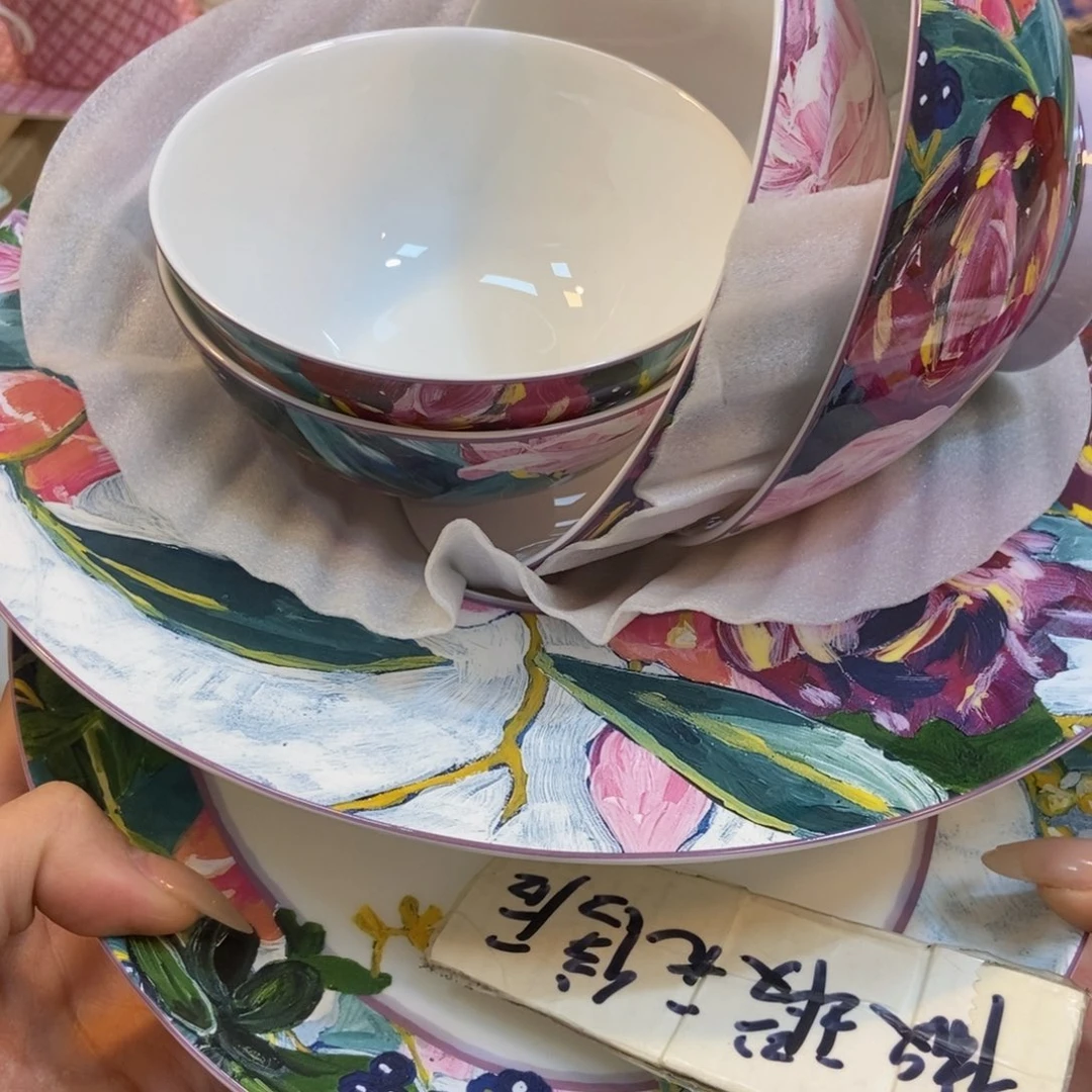 瓷?*清饭碗面碗各4.意面盘鱼盘各1