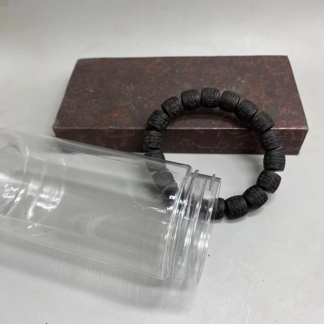 印尼达拉干手串1.2规格 雕刻回纹 原木手工艺雕塑木雕