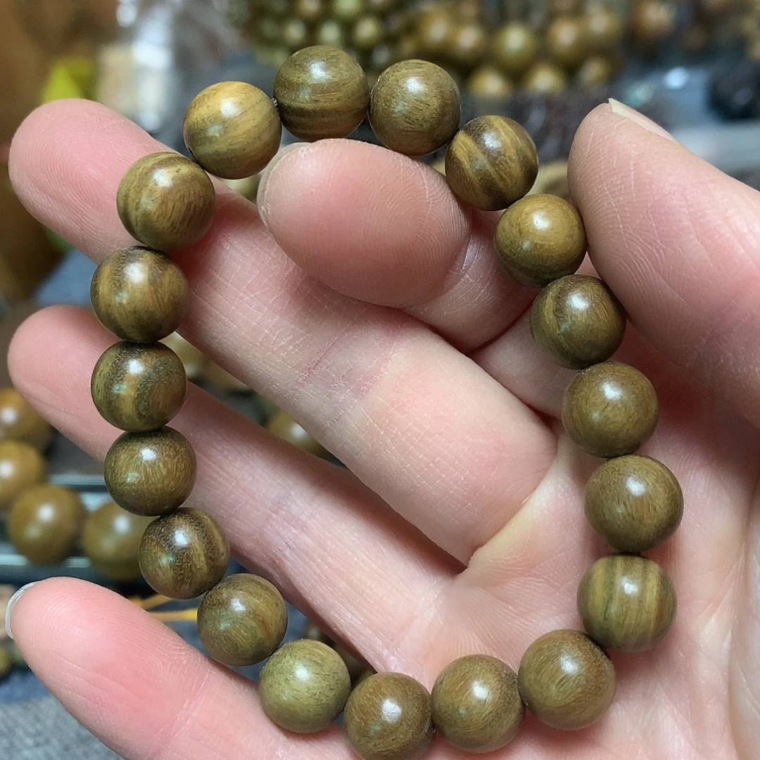 维腊木（绿檀）手串/手链老***哽水波