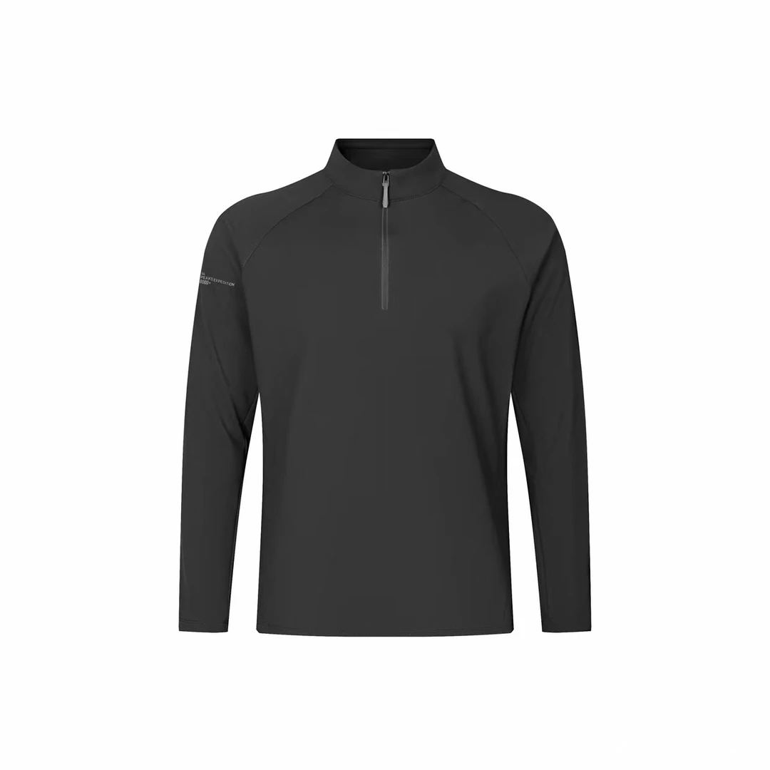 【新款加绒】冬季户外T恤百搭休闲速干半高领半拉链打底上衣长袖