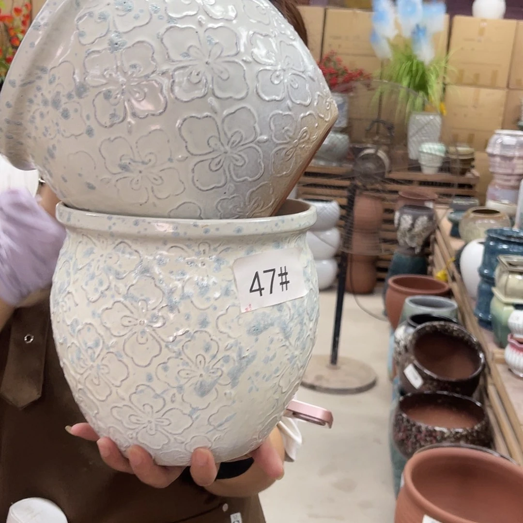 紫砂花盆高度19口径20厘米