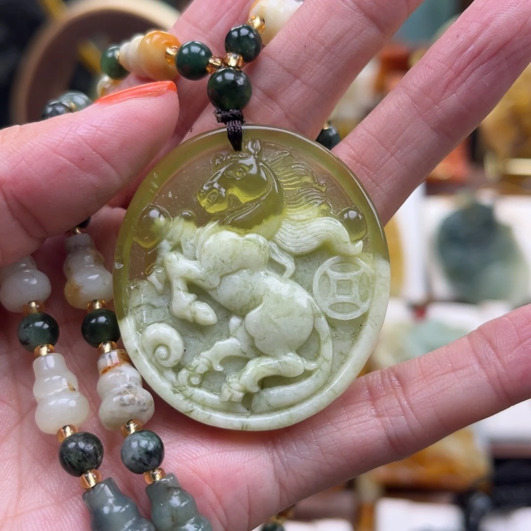 岫玉未镶嵌挂件挂件