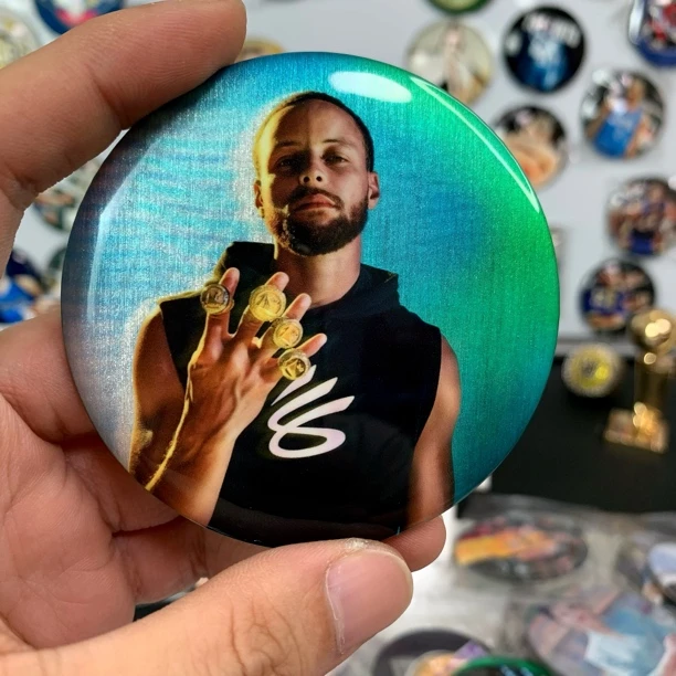 大号球星吧唧 随机10个 大号徽章 75mm