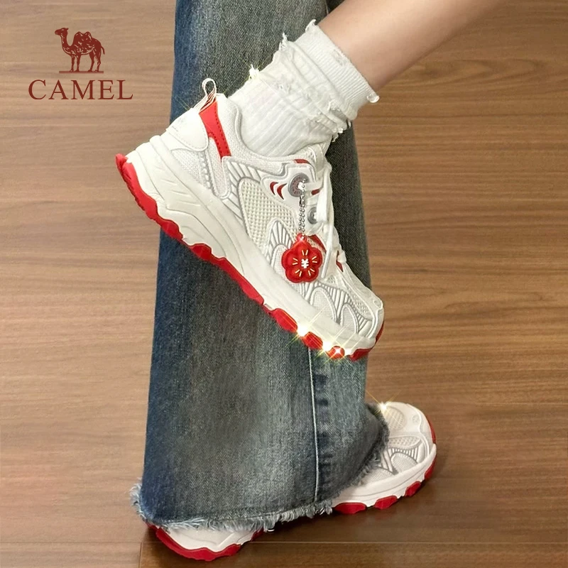 骆驼漫游新年版慢跑鞋复古休闲鞋舒适百搭老爹鞋软底减震运动鞋女