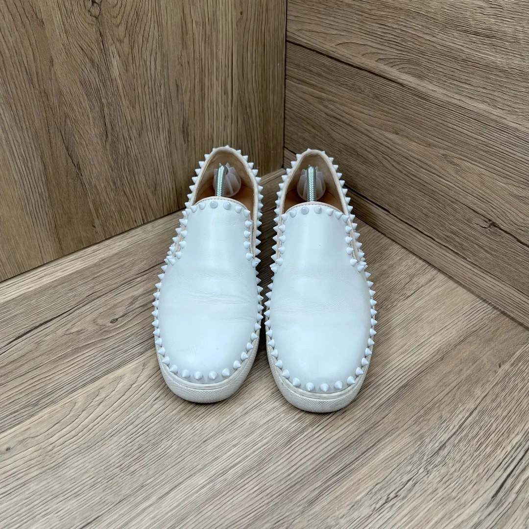 95新 Christian Louboutin/克里斯提·鲁布托 白色板鞋 37码/95新