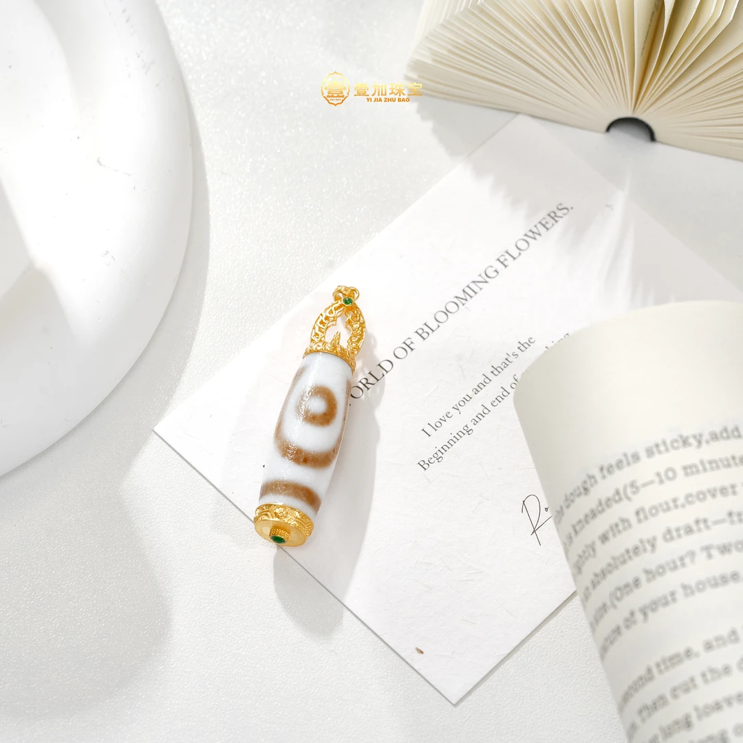 壹加师姐|手工设计金镶如意二玛瑙吊坠多样性发一2007y