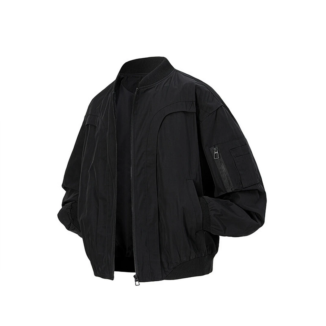 ma1短款飞行员夹克男款春季潮牌设计感美式Bomber立领棒球服外套