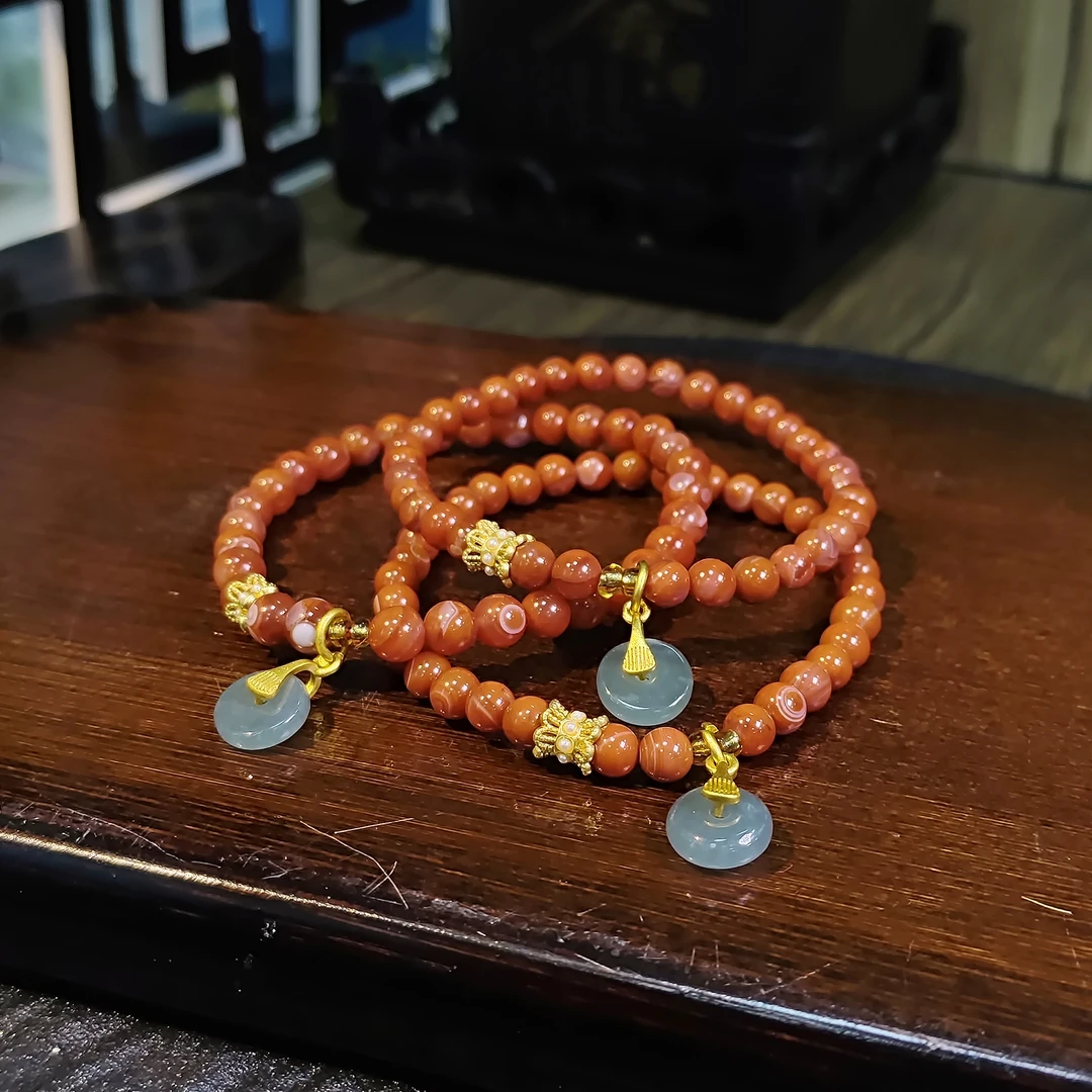 【书记甄选】原创南红单圈手链 多样性发一件 约5mm WW2541