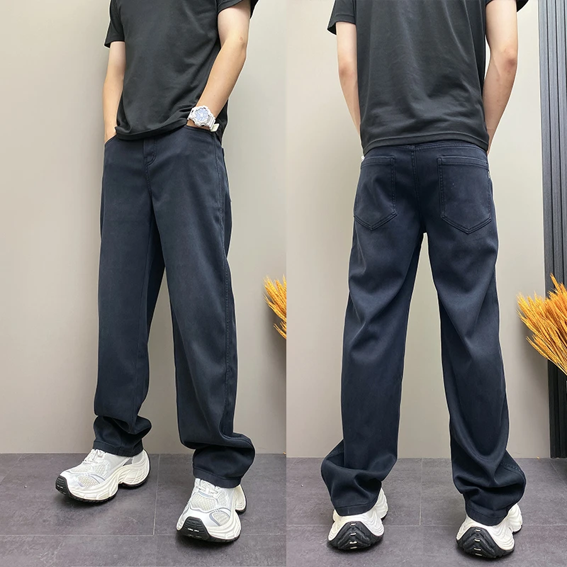 2025年秋季新款宽松直筒裤美式痞帅运动休闲裤男士长裤时尚哈伦裤