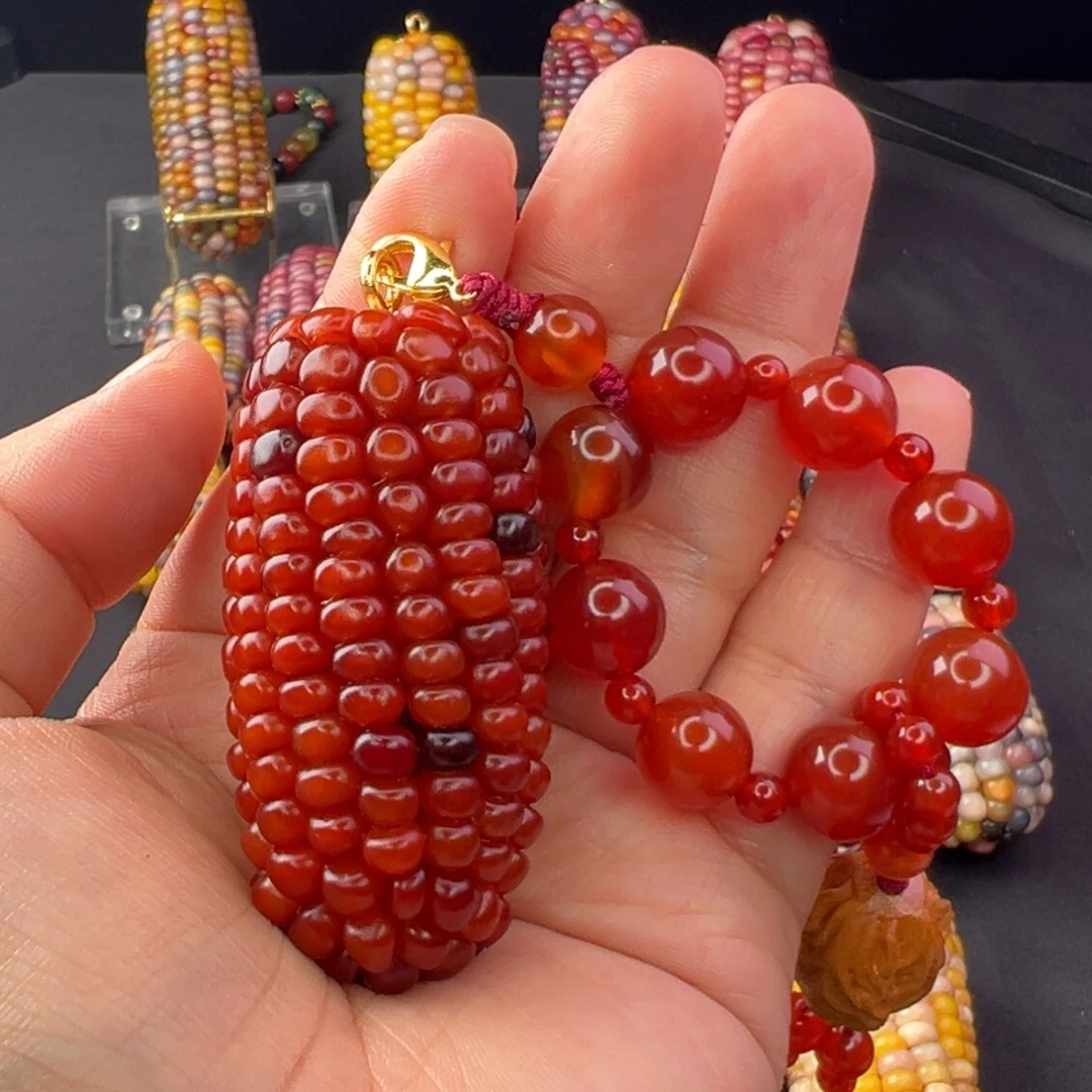 一***豚铜合金七彩文玩玉米