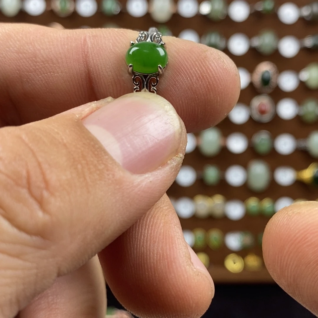 和田玉（碧玉）戒指合金