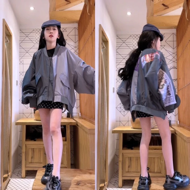 亲子装春秋时尚休闲百搭外套