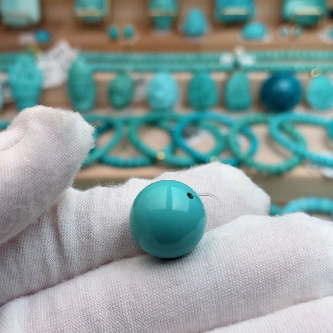 未镶嵌绿松石珠宝奇石15mm