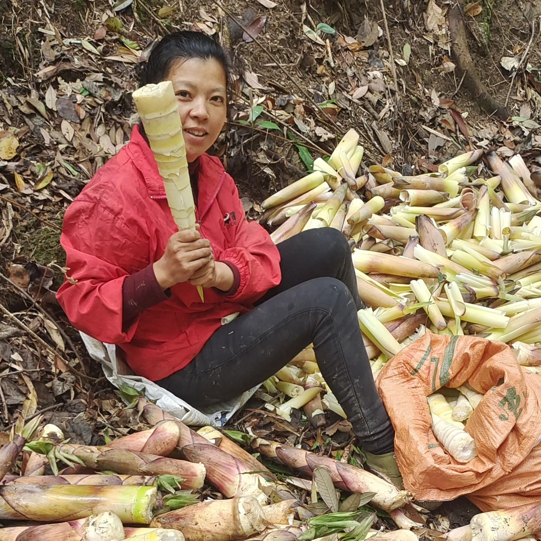 赣南深山老林自挖新鲜剥壳苦笋抽真空一斤一袋