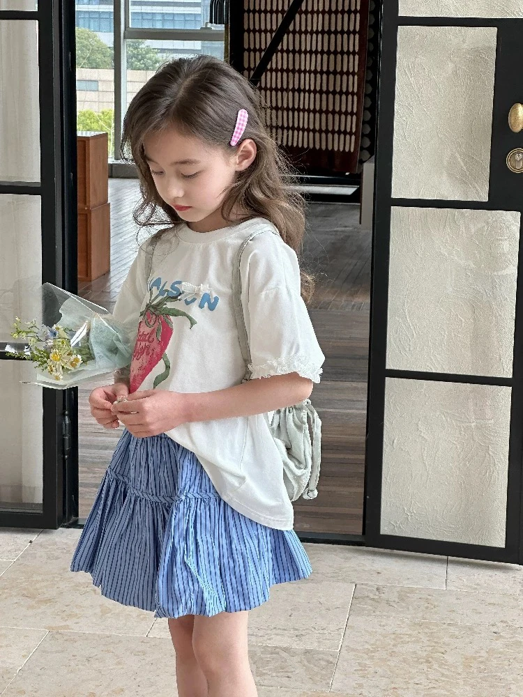 316（自营品牌）夏装新款t恤儿童夏季女童2025潮小女孩体恤半袖t