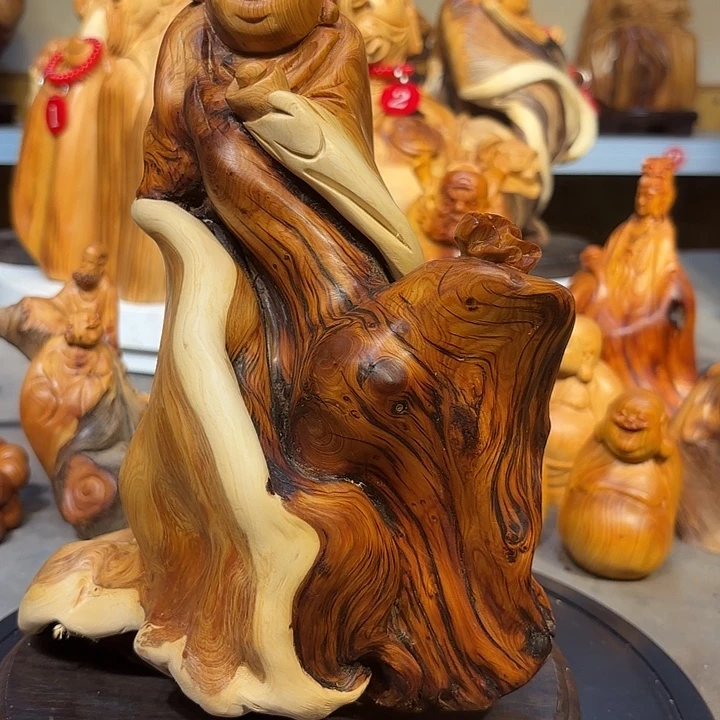 柏木太行崖柏弥勒佛