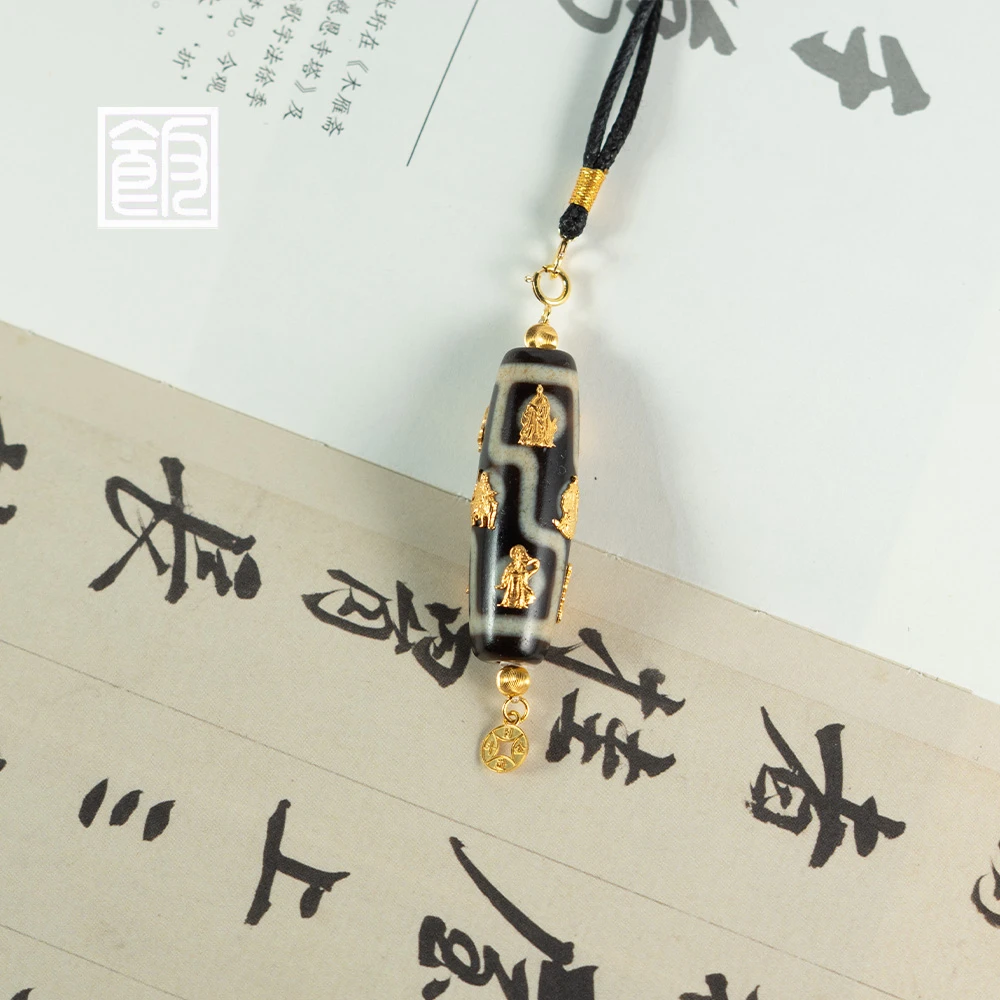 【九财】饭饭珠宝 18K金玛瑙吊坠（天然珠宝多样性发）
