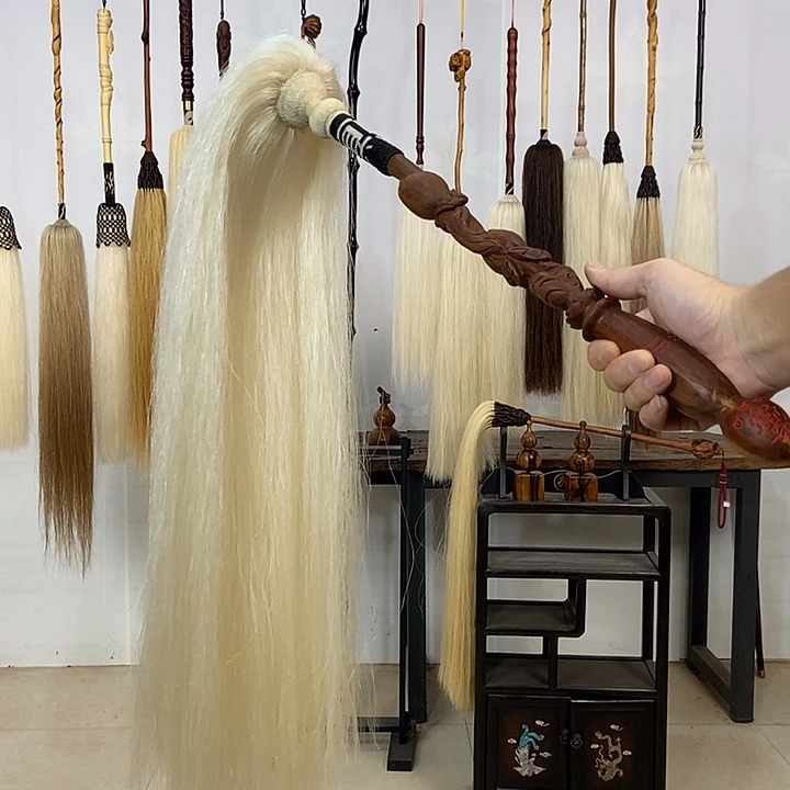 纯手工制作马尾拂尘