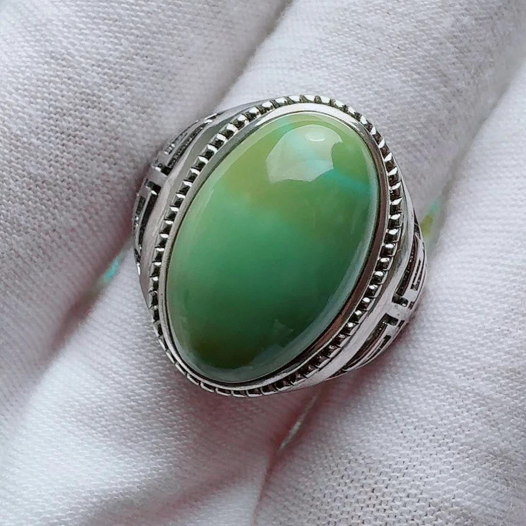 银S925镶嵌绿松石珠宝奇石