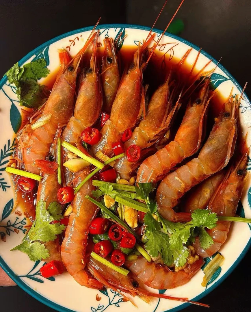 生腌深海红虾中号小号各一桶 500g/桶 顺丰包邮