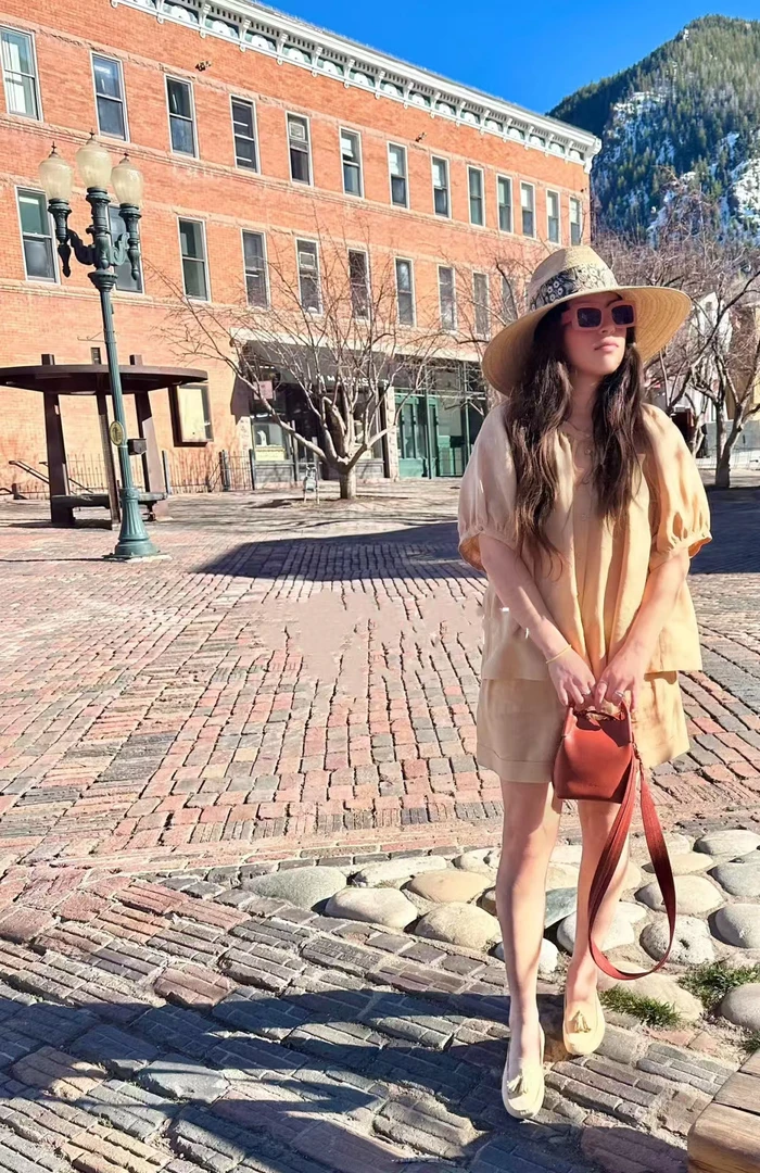 SS251120  LP老钱风100%亚麻夏季衬衫短裤套装