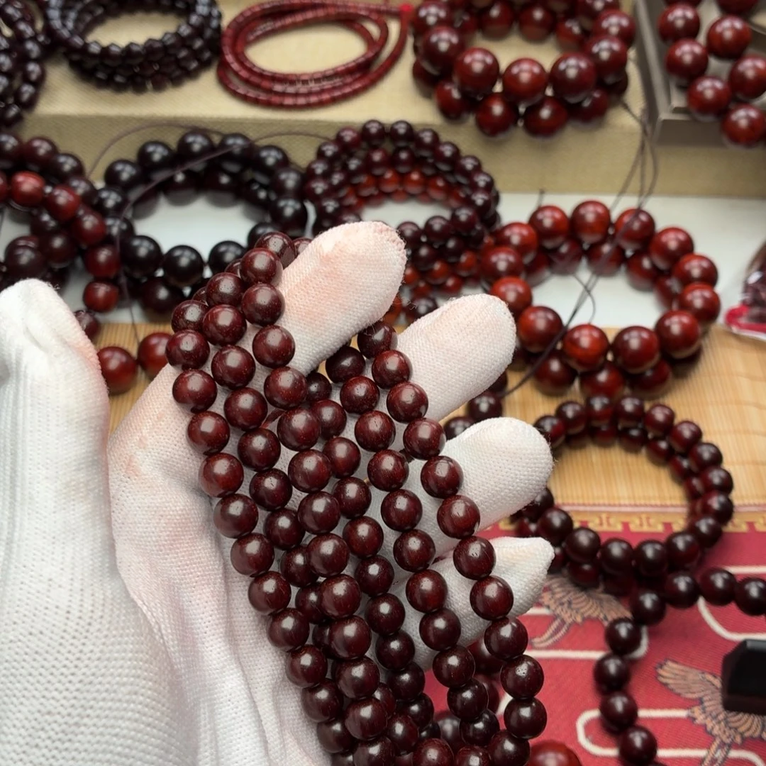 埋***面手串/手链小叶紫檀