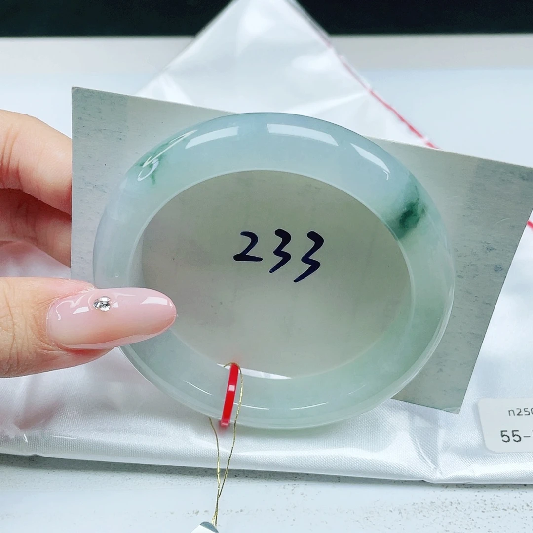 翡翠未镶嵌手镯 正圈55+