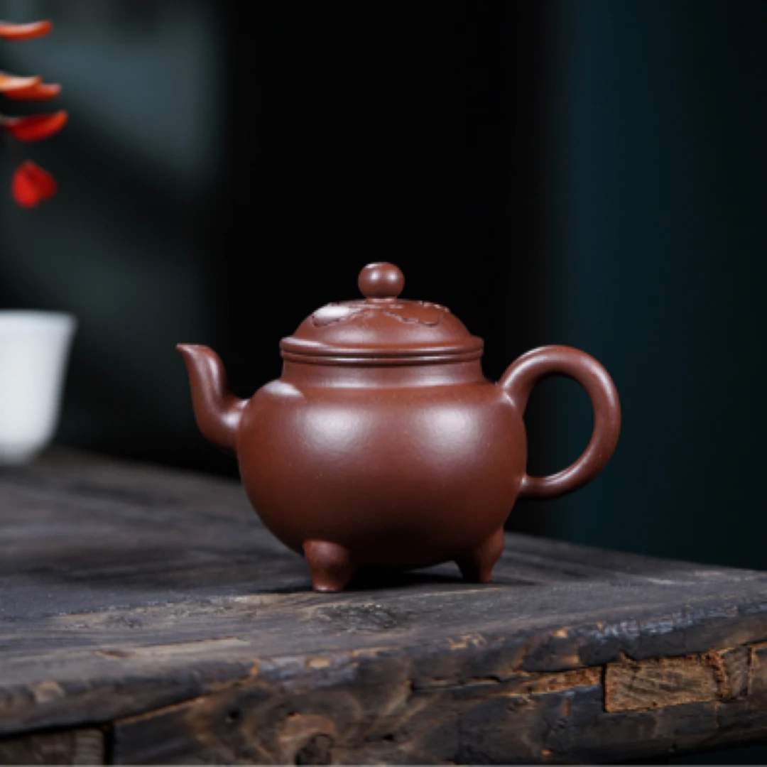 大彬如意紫砂壶底槽清全手工制作