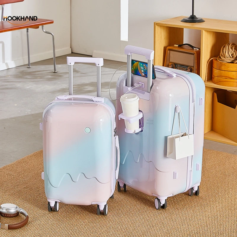 2025年渐变款行李箱爆火女高颜值24寸旅行拉杆箱20寸登机箱密码箱