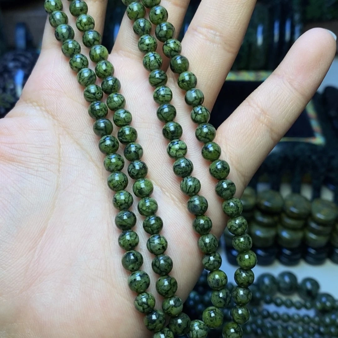 未镶嵌蛇纹石玉手链云*