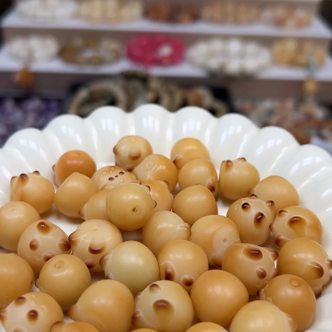 手串菩提根/象牙果瑕疵卡15炭烧章鱼兔20颗有裂