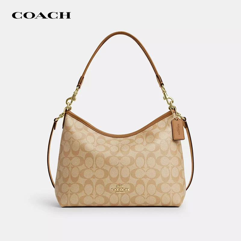 COACH/蔻驰【品牌直供】Laurel 31奶茶色流浪包单肩包 CR149IMNLJ