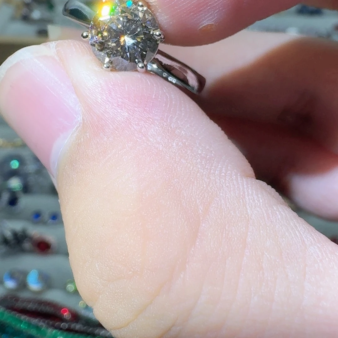 托帕石戒指银S925镶嵌