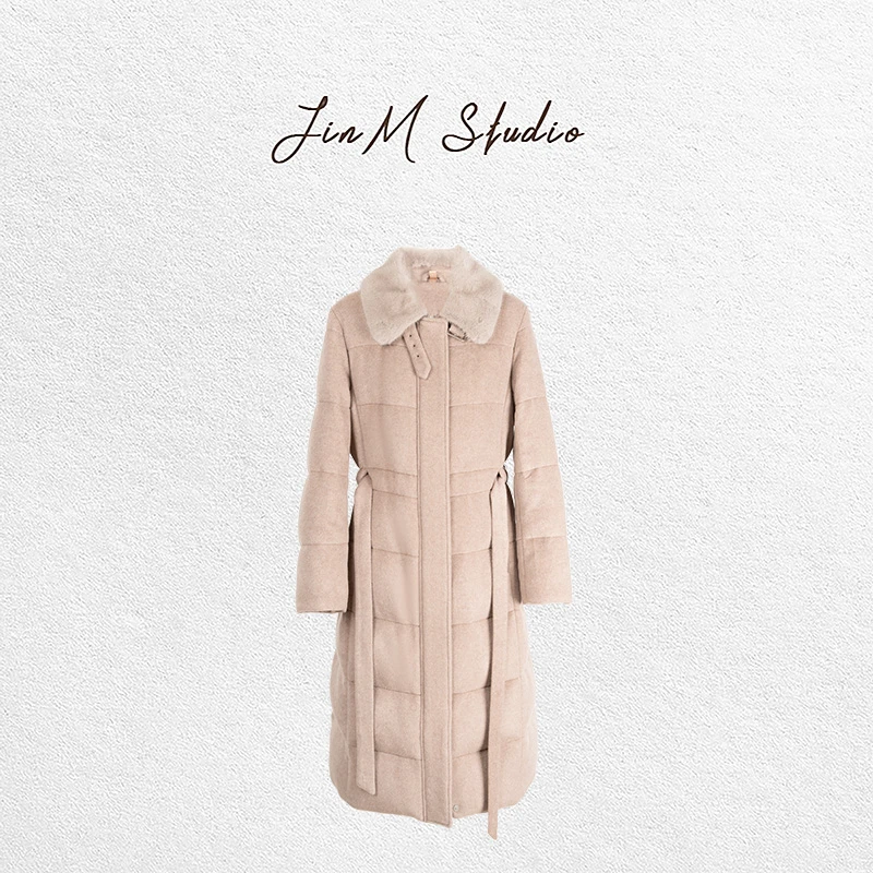 Jinmstudio丨【收腰羽绒】羊绒混纺90白鹅绒羽绒大衣602501A6692