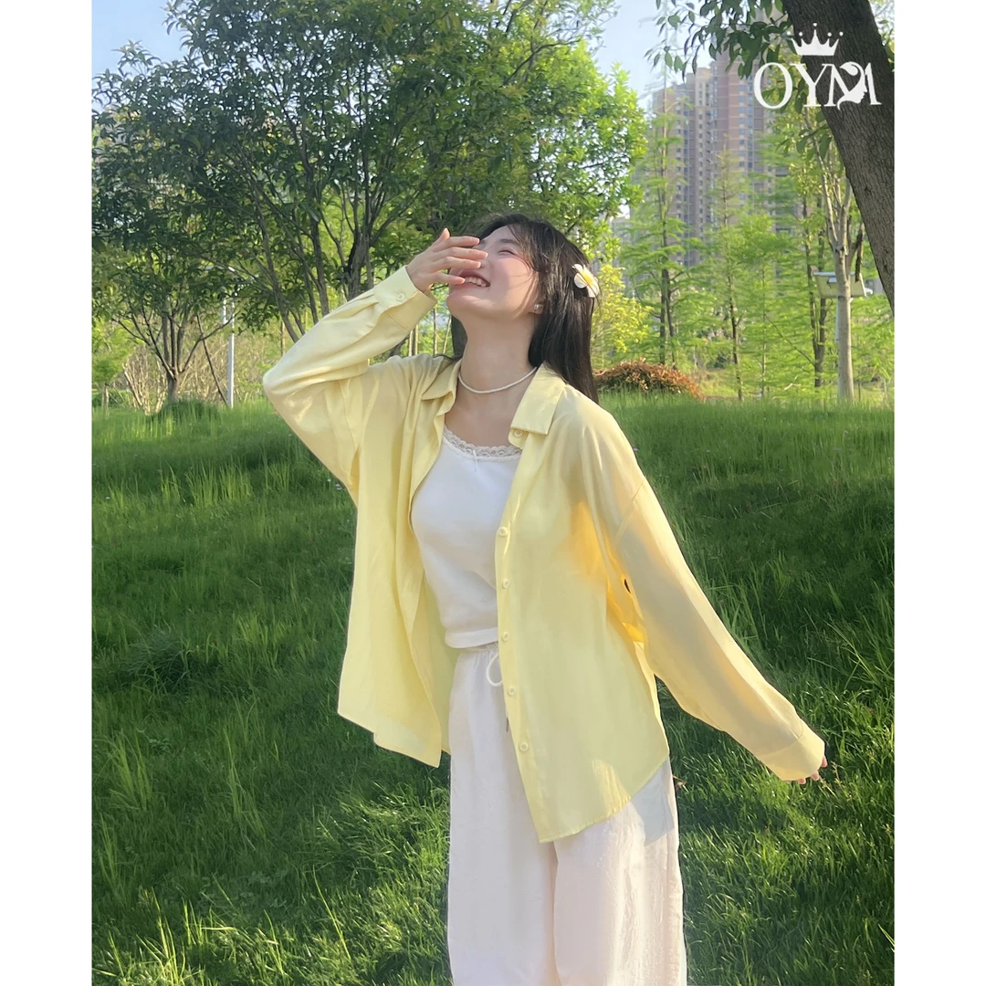 冰感防晒衬衫女明星同款夏季防晒衫透气宽松气质外套百搭开衫上衣