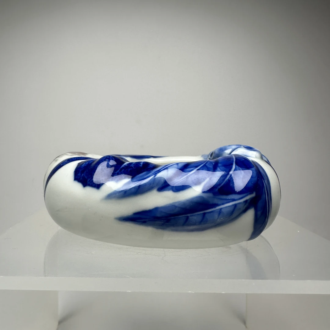 【民国】青花釉里红桃型洗