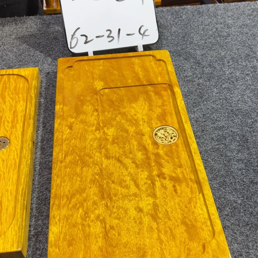 A***僧缅甸大叶金丝楠实木茶盘