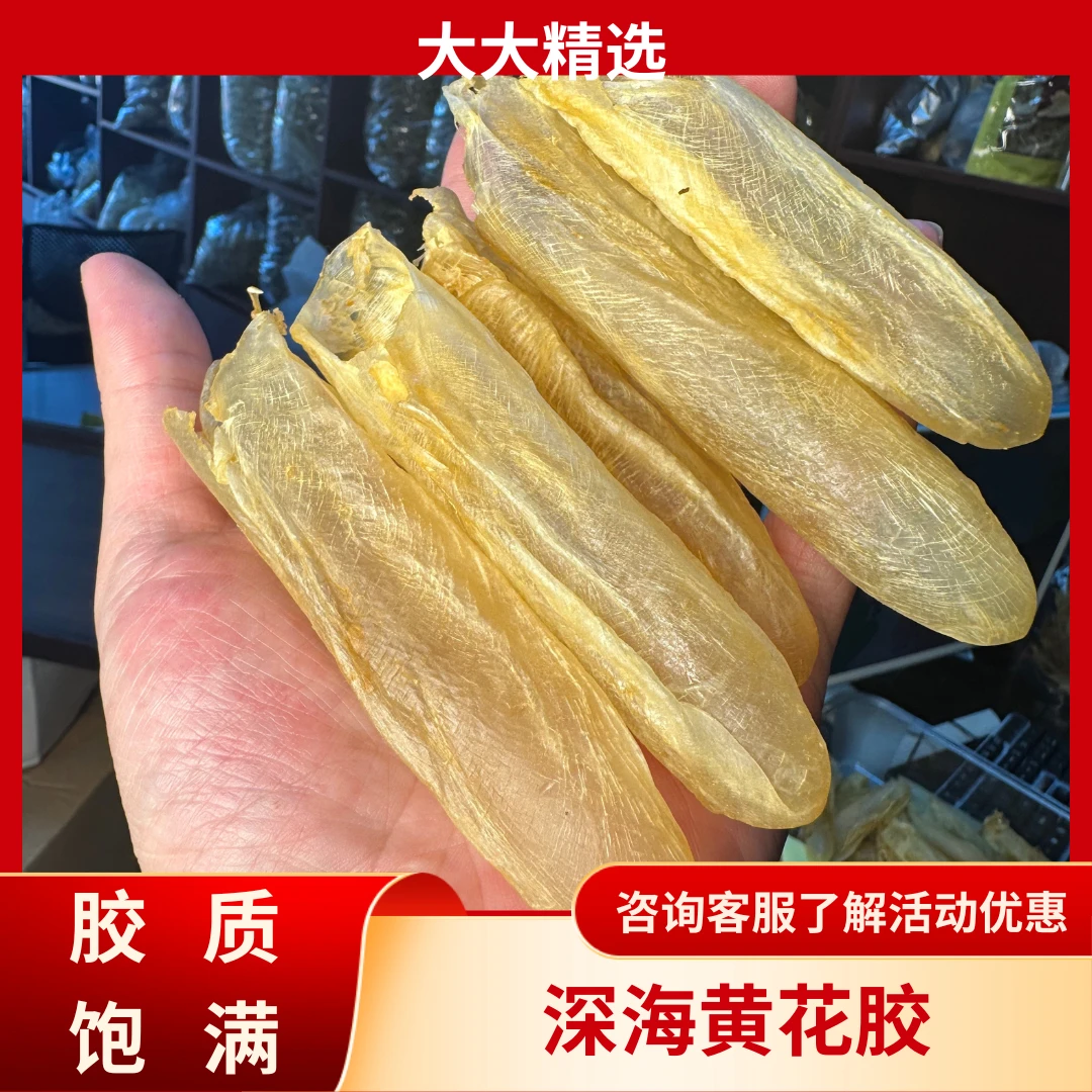渔民自晒深海黄花胶花胶日常滋补适合各类人群煲汤炖煮